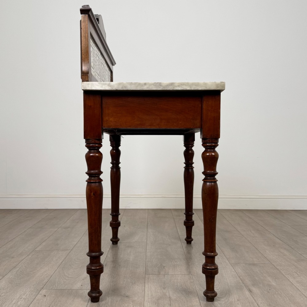 Antique 19th Century Marble Top Washstand In Mahogany  View VII