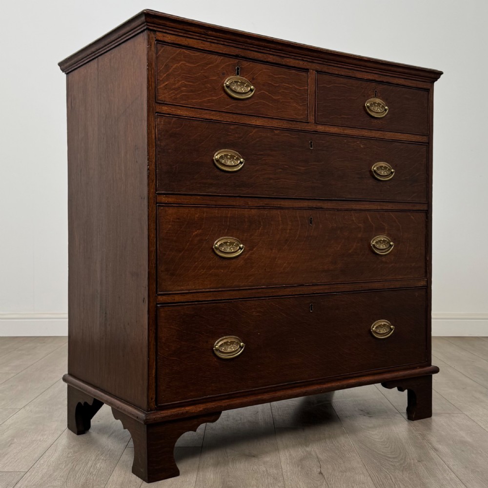 Antique 18th Century Georgian Chest Of Drawers In Oak View VIII