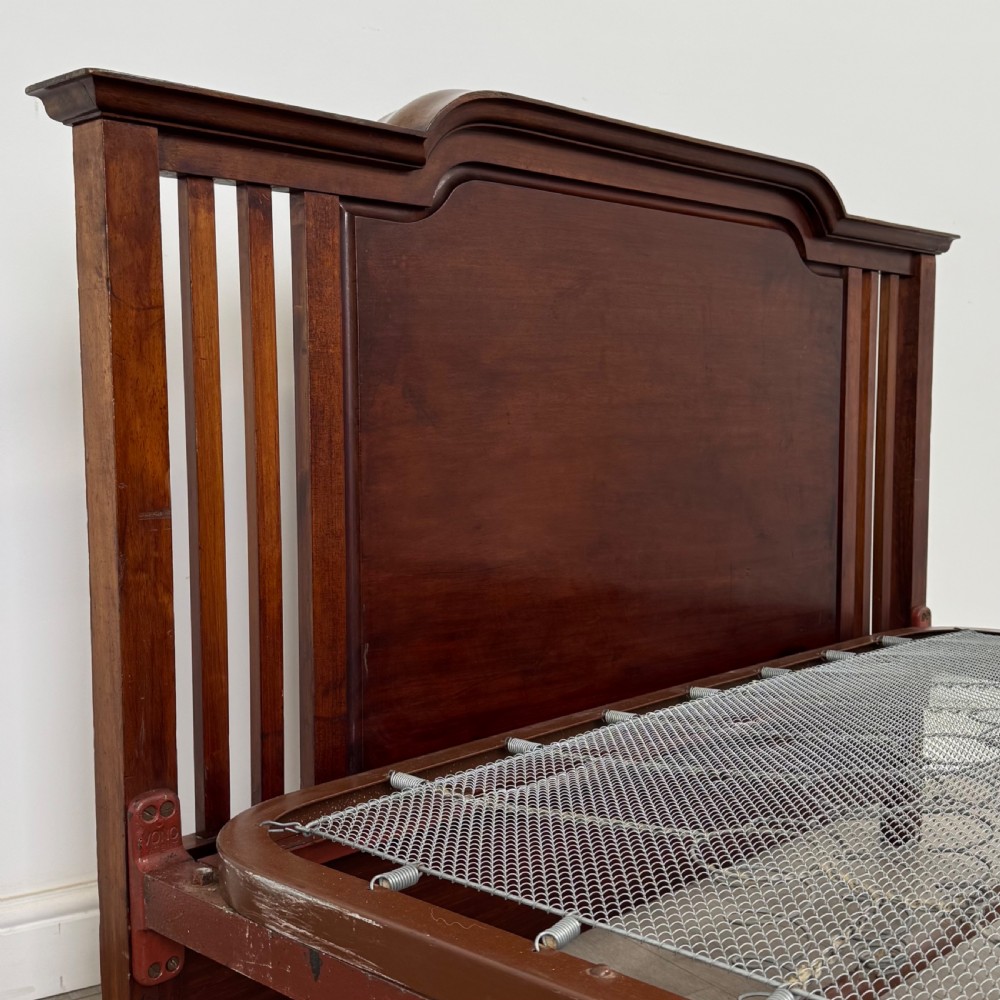 Antique 20th Century Edwardian Inlaid Double Bed In Mahogany  View VIII
