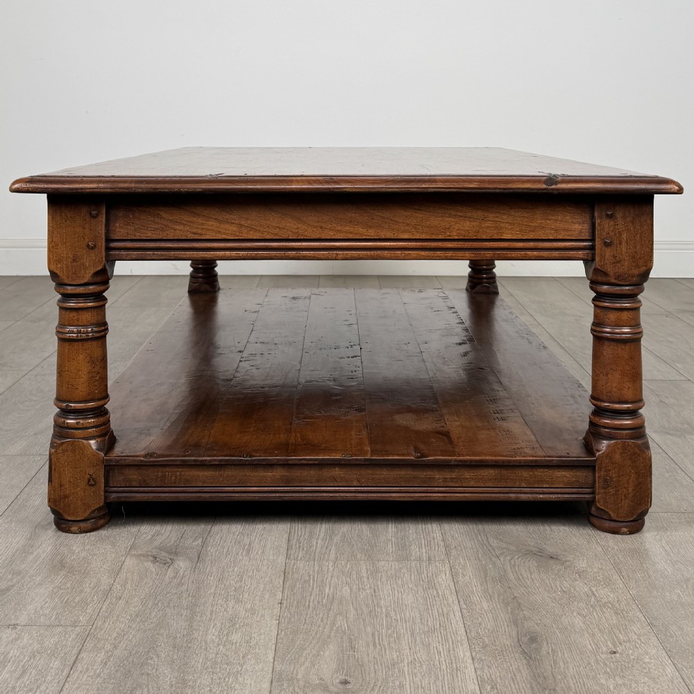  Antique 20th Century Large Coffee Table In Cherry Wood  View III