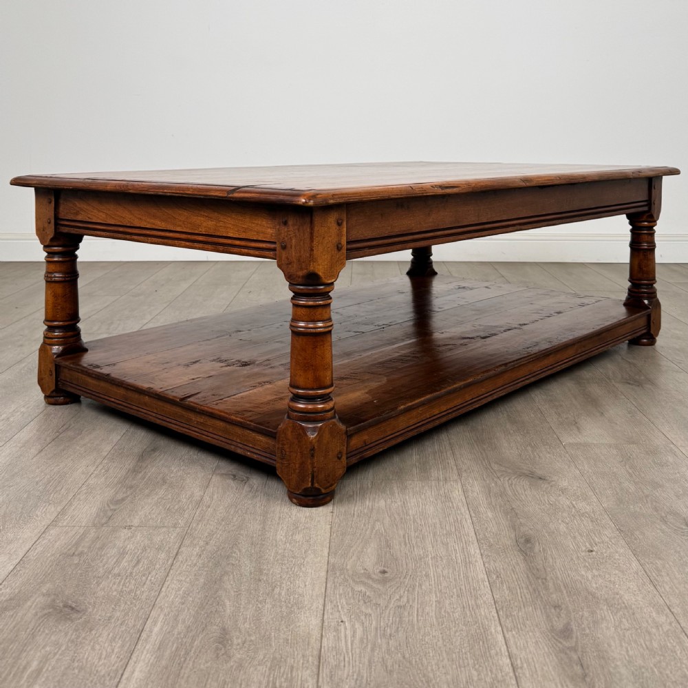  Antique 20th Century Large Coffee Table In Cherry Wood  View IV