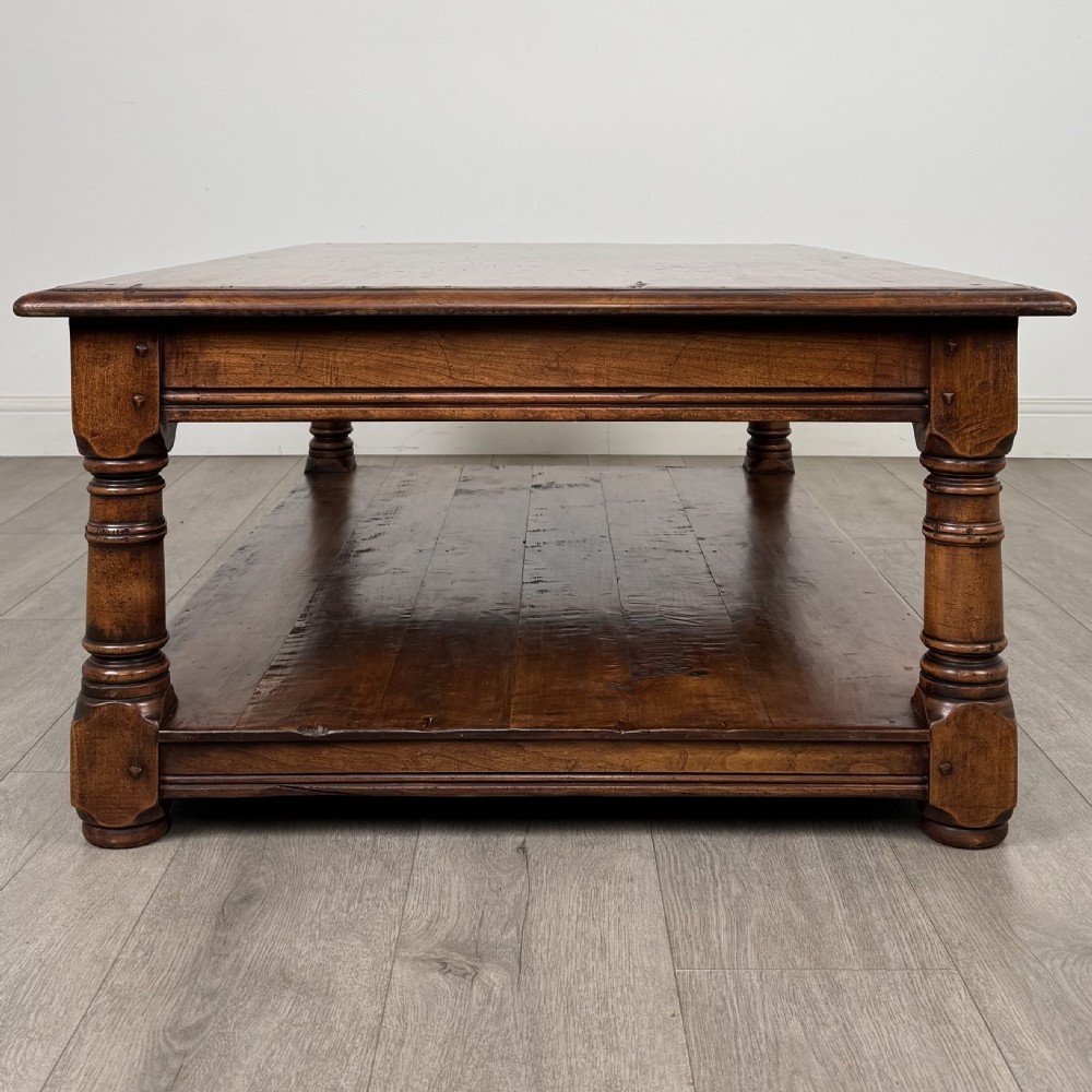  Antique 20th Century Large Coffee Table In Cherry Wood  View VI