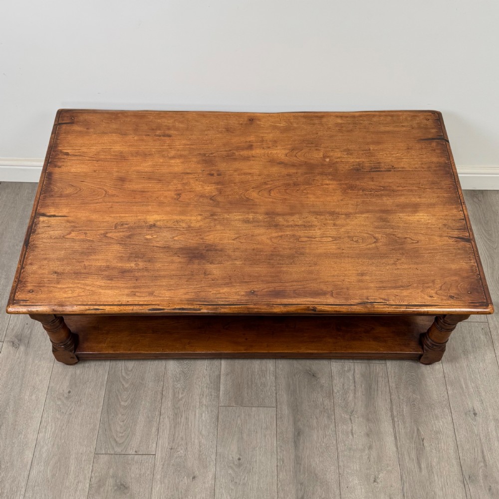  Antique 20th Century Large Coffee Table In Cherry Wood  View IX