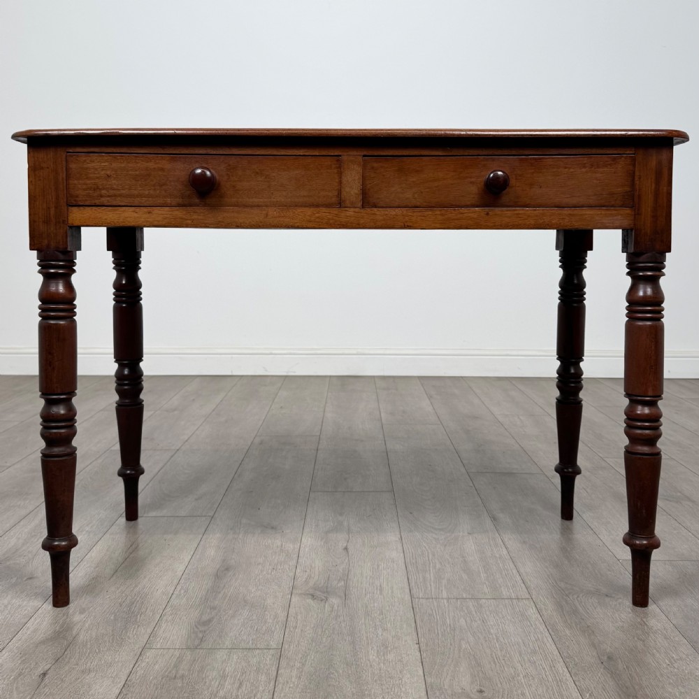  Antique 19th Century Victorian Writing Table In Mahogany 