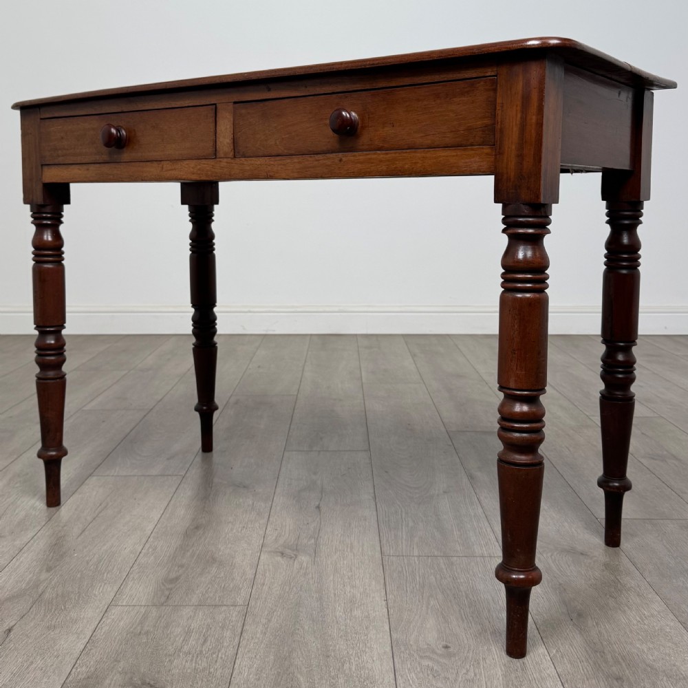  Antique 19th Century Victorian Writing Table In Mahogany  View II