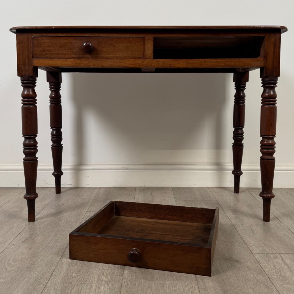  Antique 19th Century Victorian Writing Table In Mahogany  View X