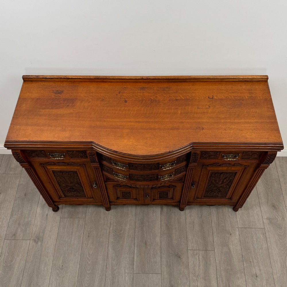 Antique 19th Century Fine Quality Sideboard In Golden Oak View XI