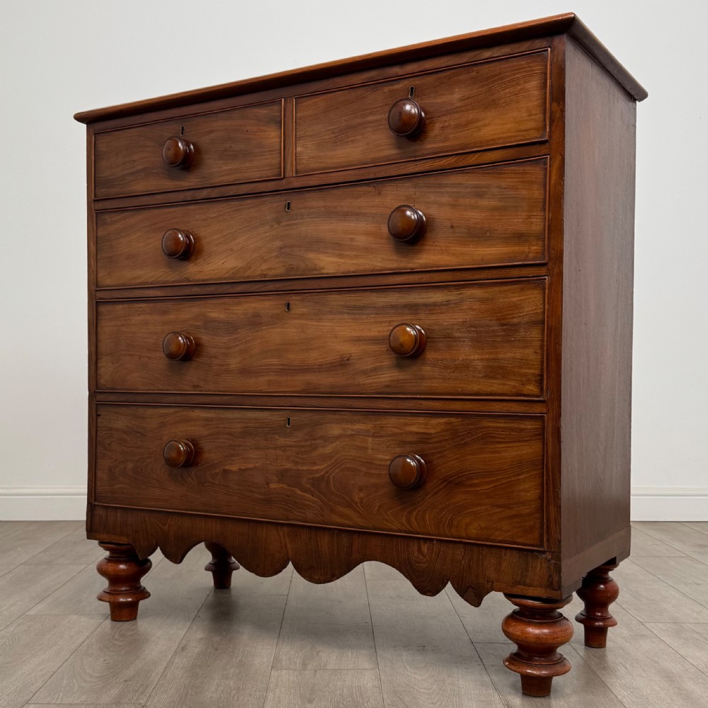 Antique 19th Century Victorian Mahogany Chest Of Drawers  View II