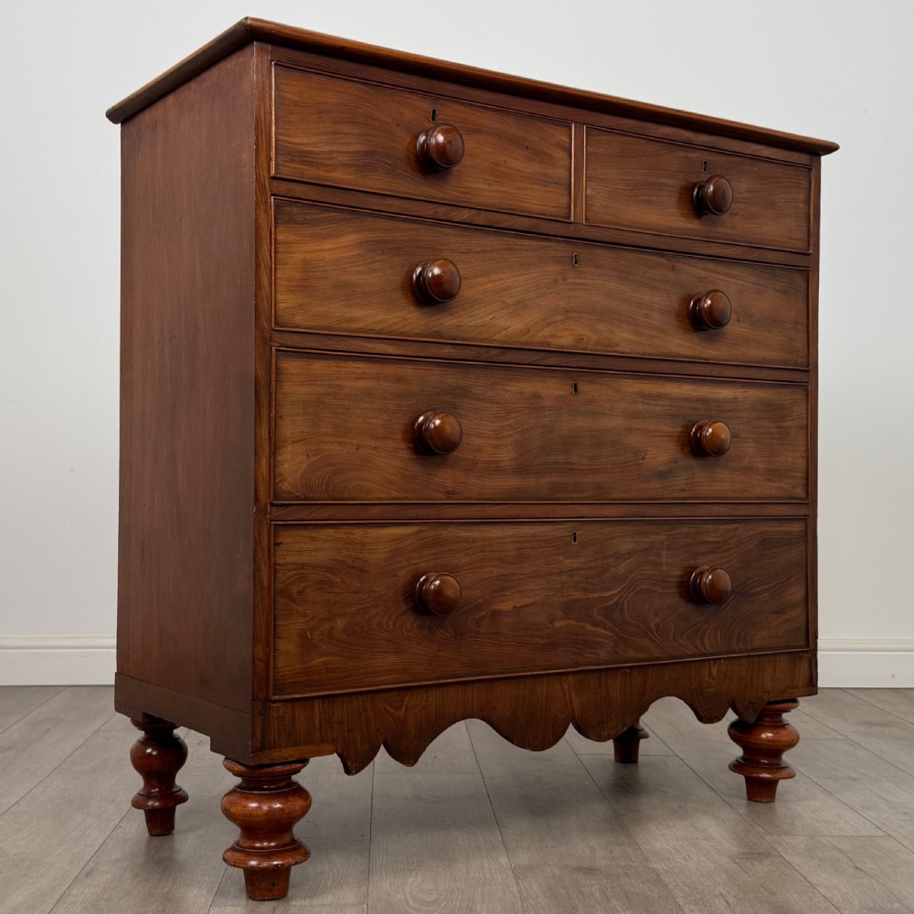 Antique 19th Century Victorian Mahogany Chest Of Drawers  View VIII