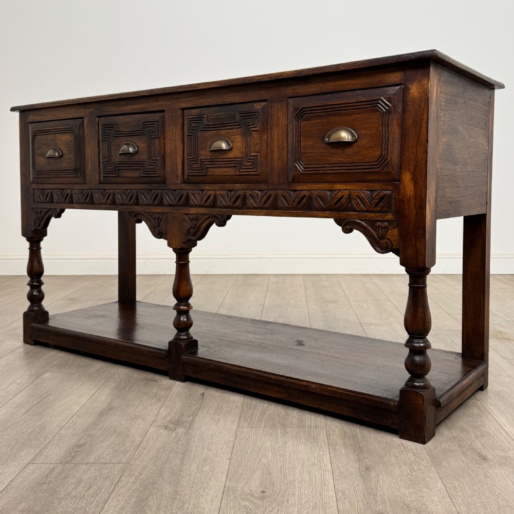  Antique 20th Century Good Quality Dresser Base In Walnut View II