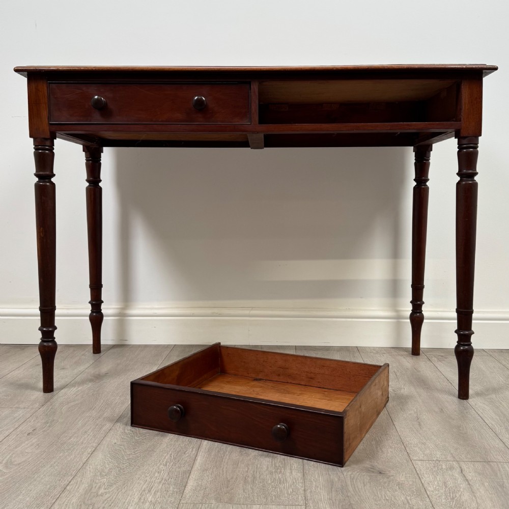  Antique 19th Century Victorian Writing Table In Mahogany  View X