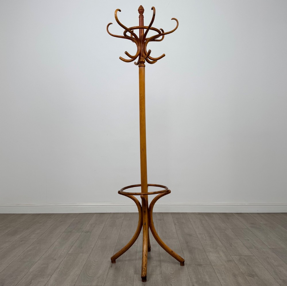 Antique 20th Century Bentwood Coat Stand In Beech  View II
