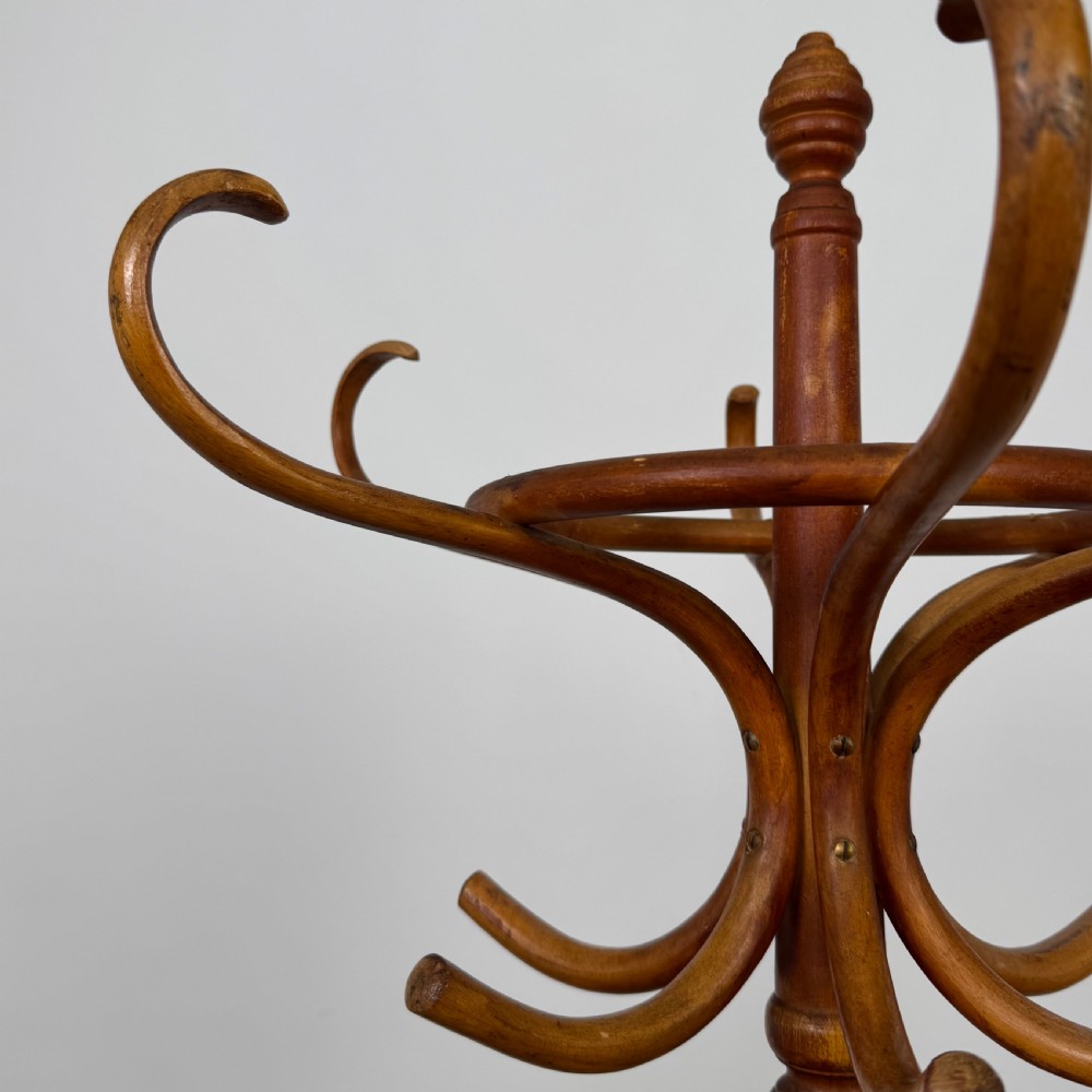 Antique 20th Century Bentwood Coat Stand In Beech  View VI