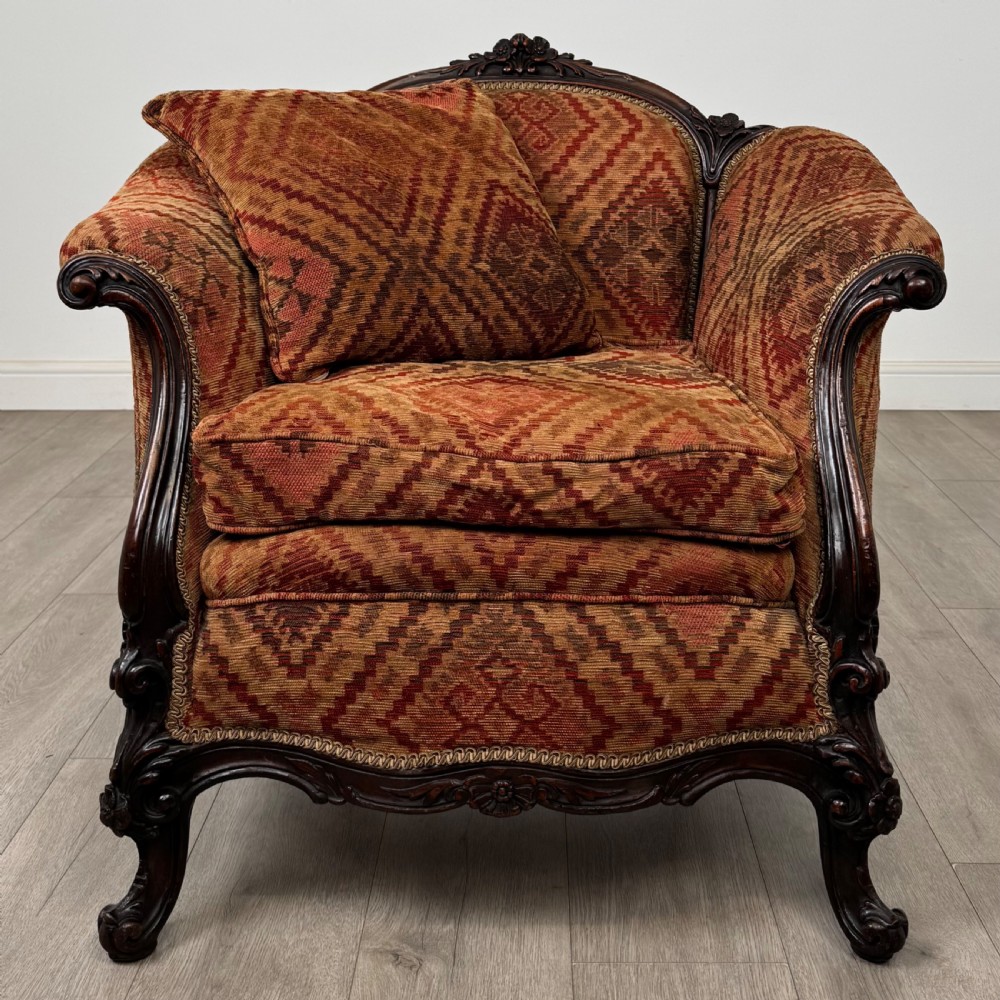  Antique 19th Century Victorian Armchair In Rosewood