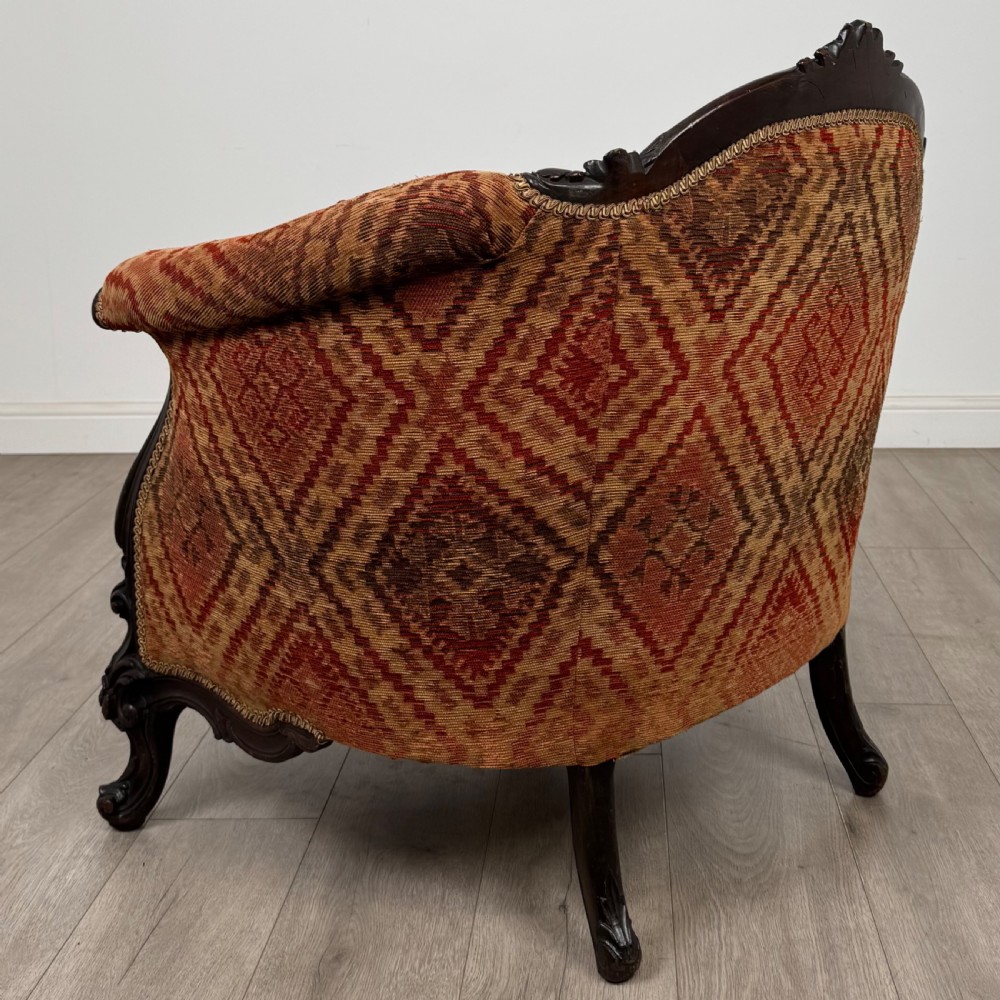  Antique 19th Century Victorian Armchair In Rosewood View IV