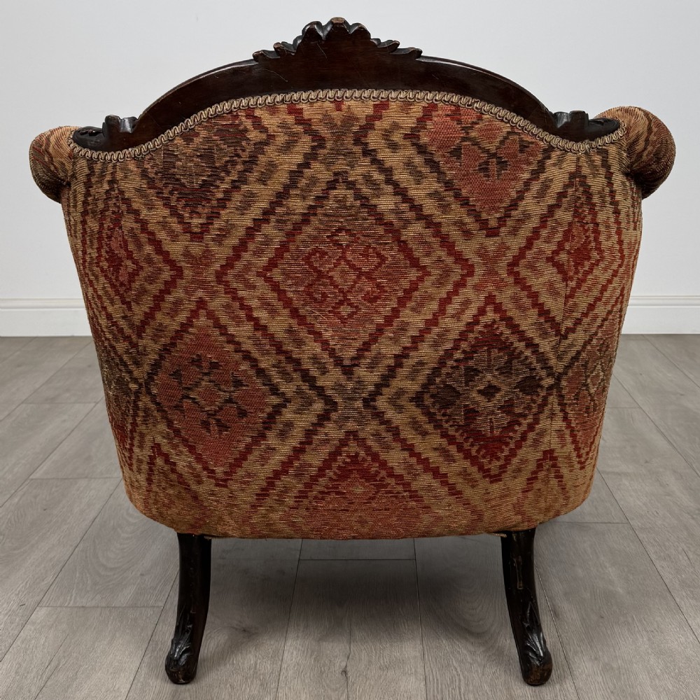  Antique 19th Century Victorian Armchair In Rosewood View V