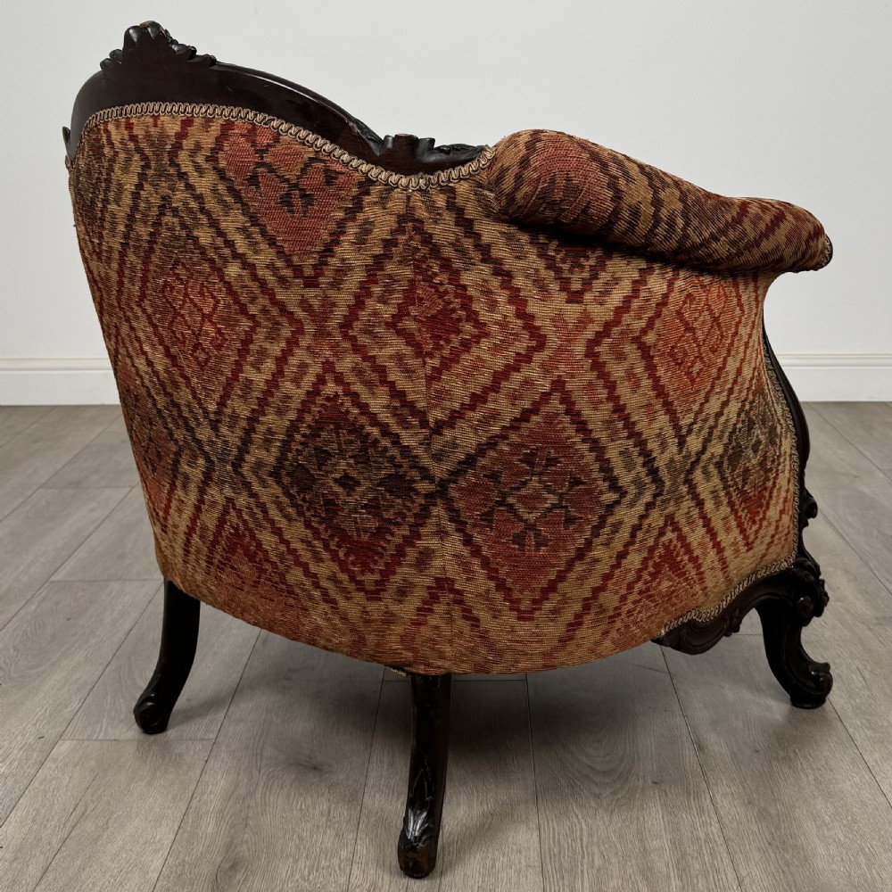  Antique 19th Century Victorian Armchair In Rosewood View VI