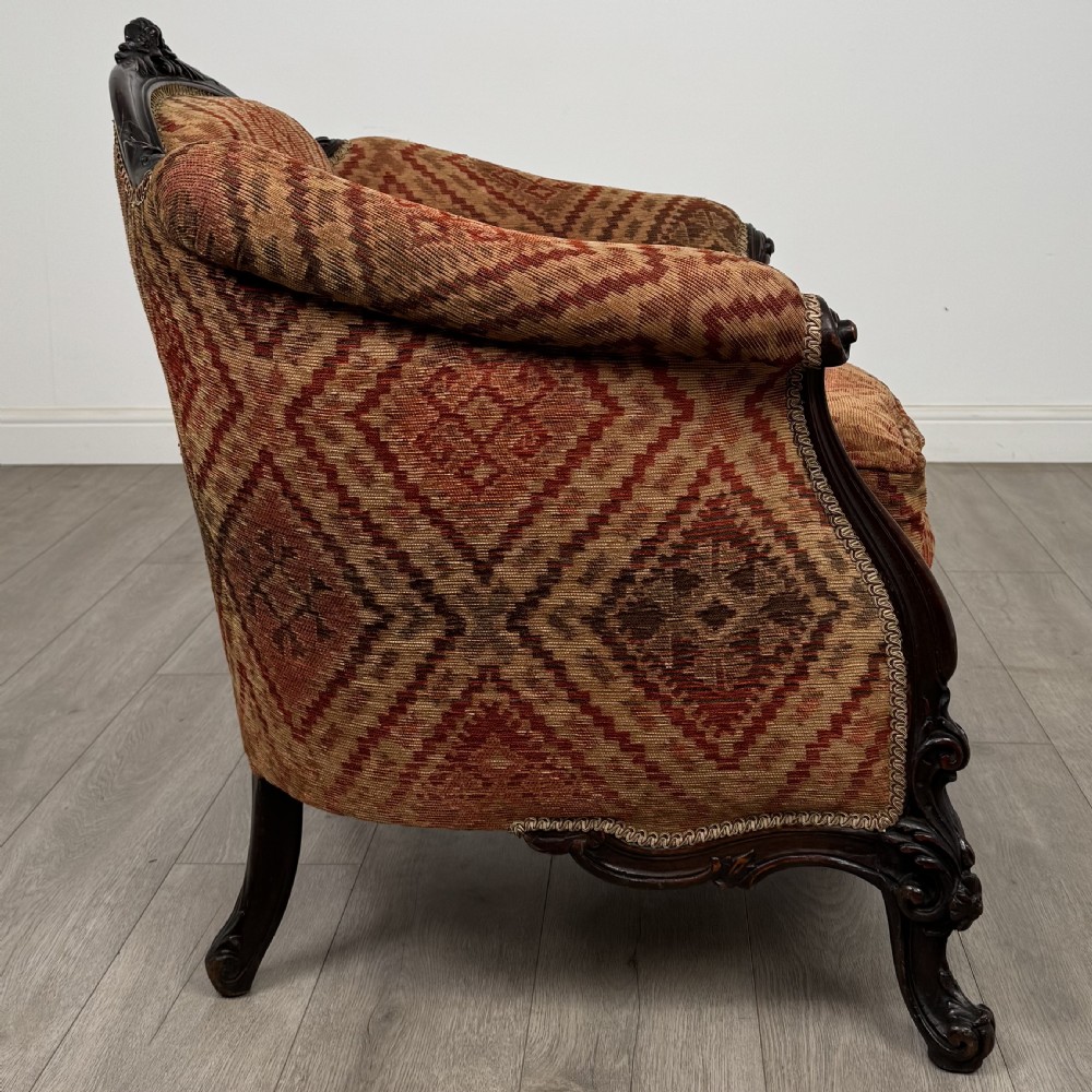  Antique 19th Century Victorian Armchair In Rosewood View VII