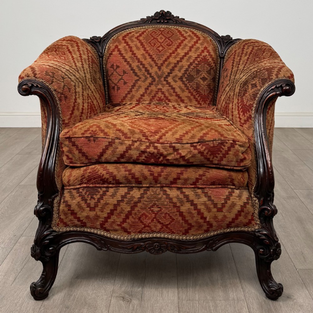  Antique 19th Century Victorian Armchair In Rosewood View IX