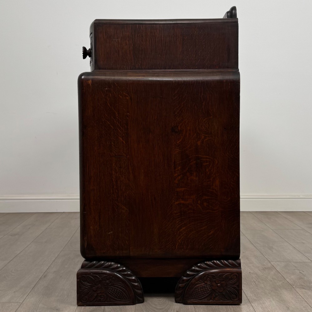 Antique 20th Century Art Deco Sideboard In Oak View IV