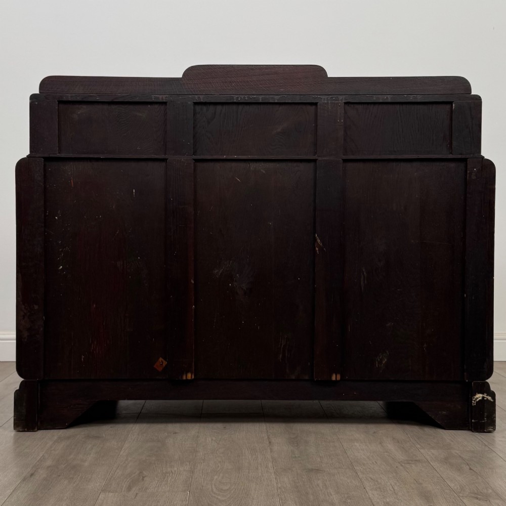 Antique 20th Century Art Deco Sideboard In Oak View VI