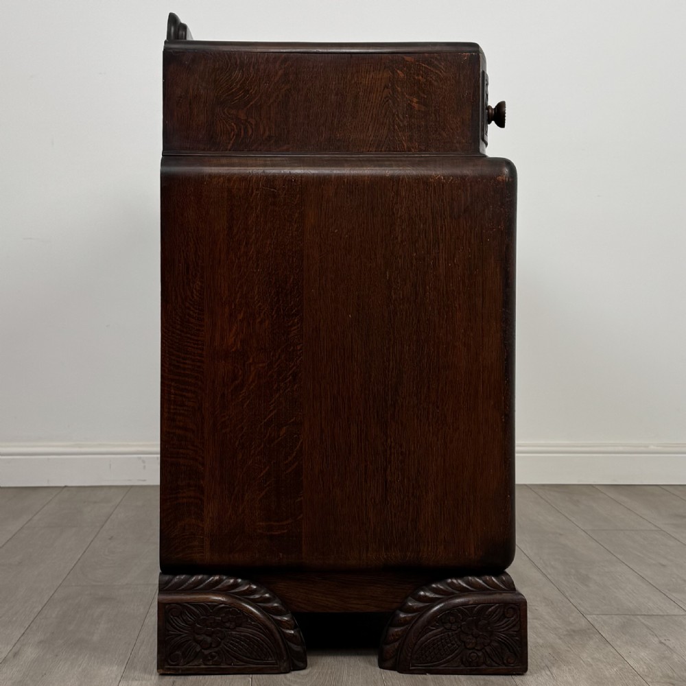 Antique 20th Century Art Deco Sideboard In Oak View VIII