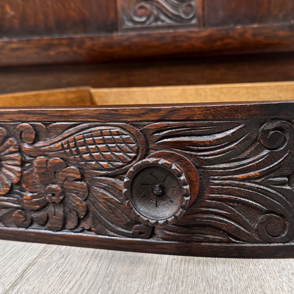 Antique 20th Century Art Deco Sideboard In Oak View XII