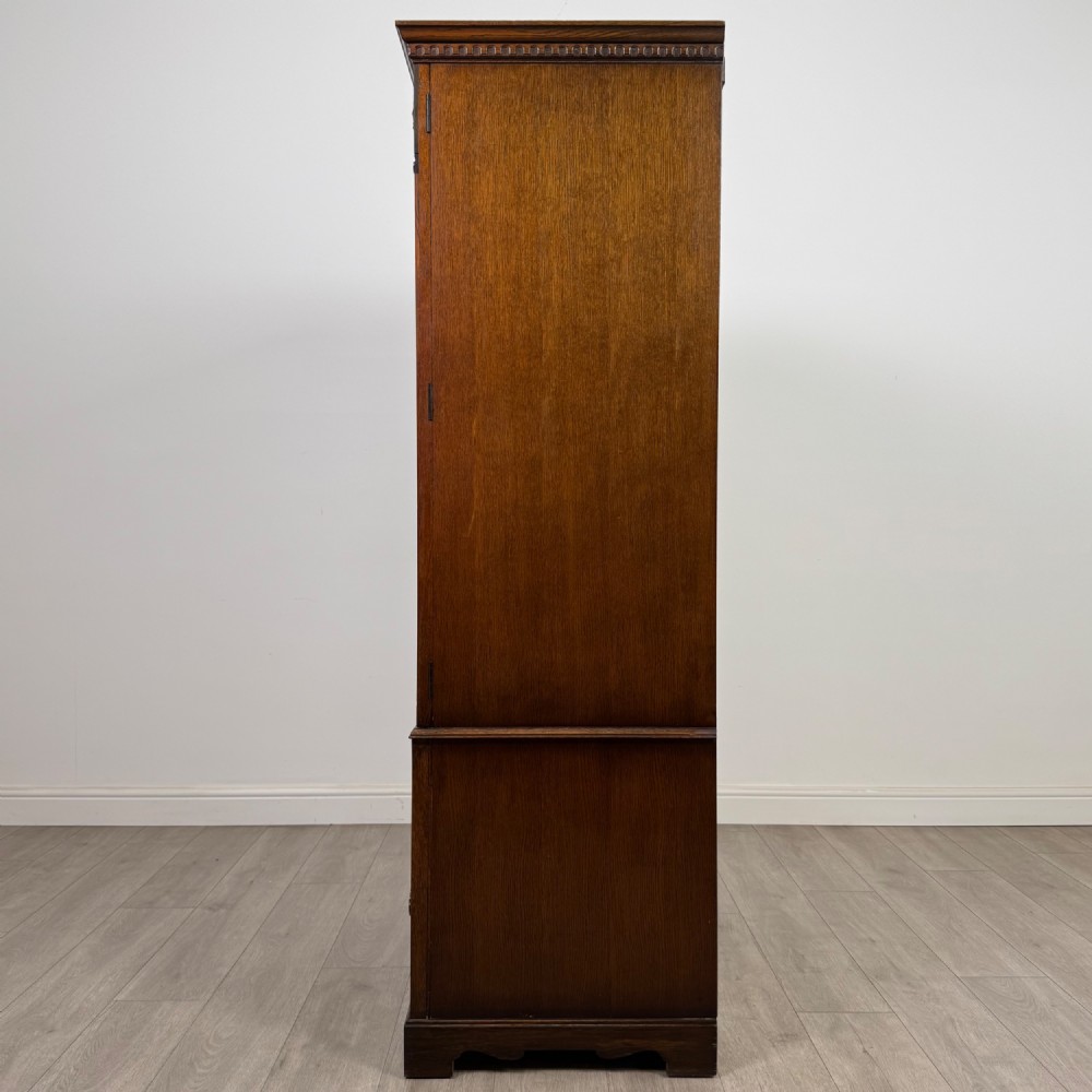 Antique 20th Century Art Deco Oak Wardrobe By Wrighton View IV