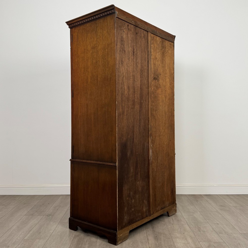 Antique 20th Century Art Deco Oak Wardrobe By Wrighton View V