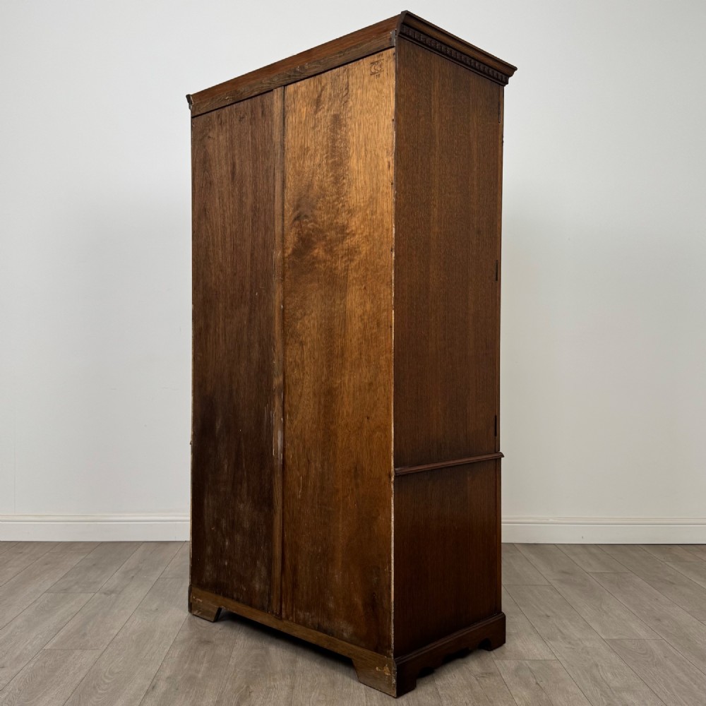 Antique 20th Century Art Deco Oak Wardrobe By Wrighton View VII
