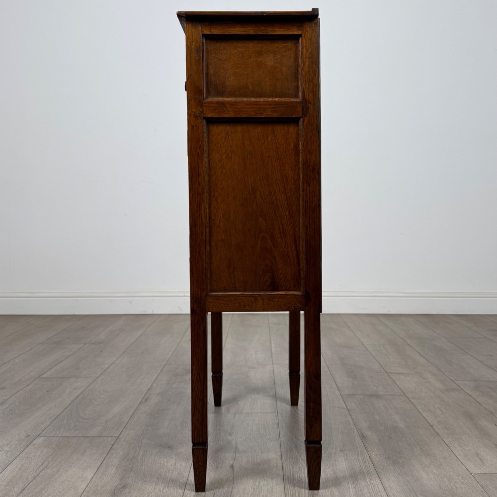Antique 20th Century Small Edwardian Cabinet In Golden Oak View IV
