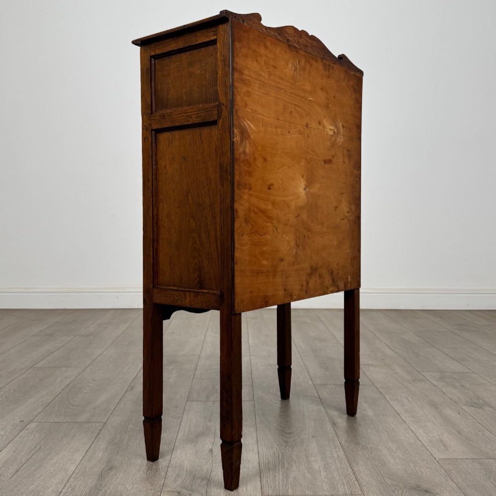 Antique 20th Century Small Edwardian Cabinet In Golden Oak View V