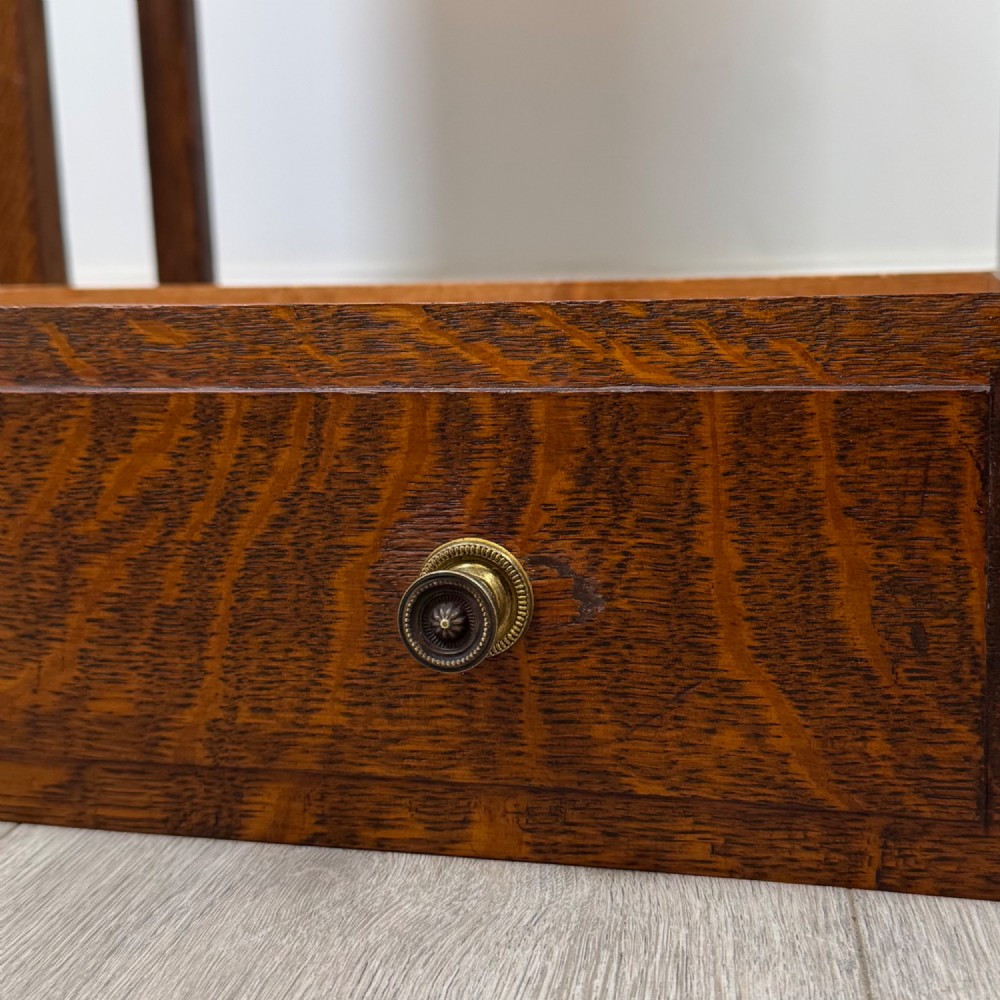 Antique 20th Century Small Edwardian Cabinet In Golden Oak View XII