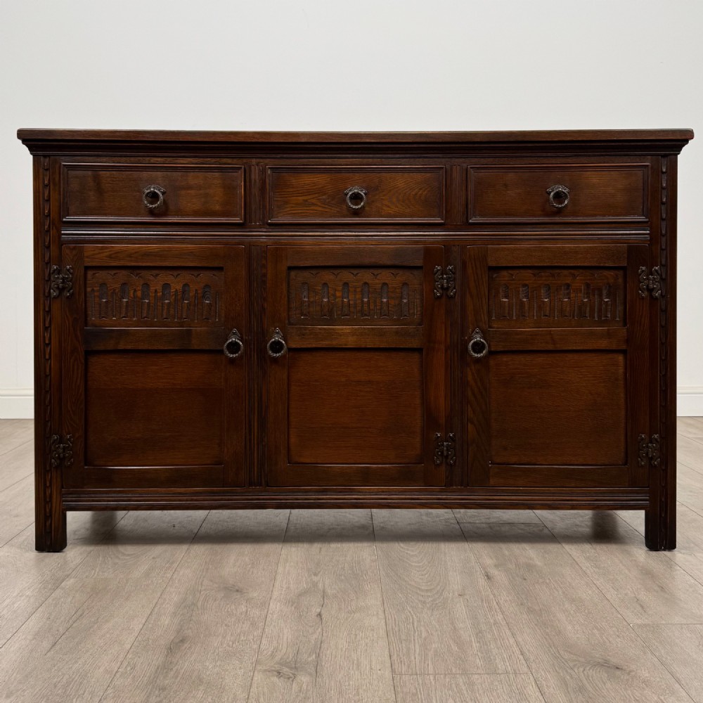 Antique 20th Century Good Quality Sideboard In Oak