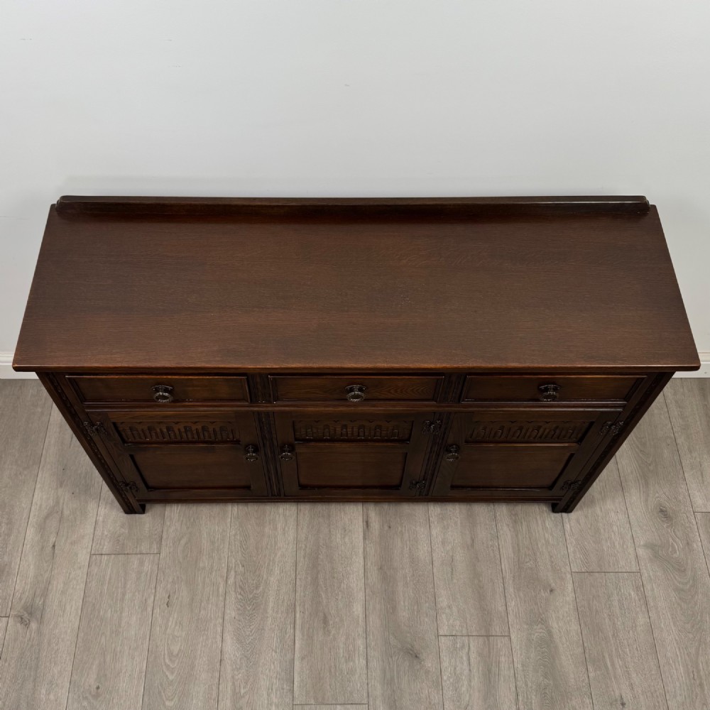 Antique 20th Century Good Quality Sideboard In Oak View X