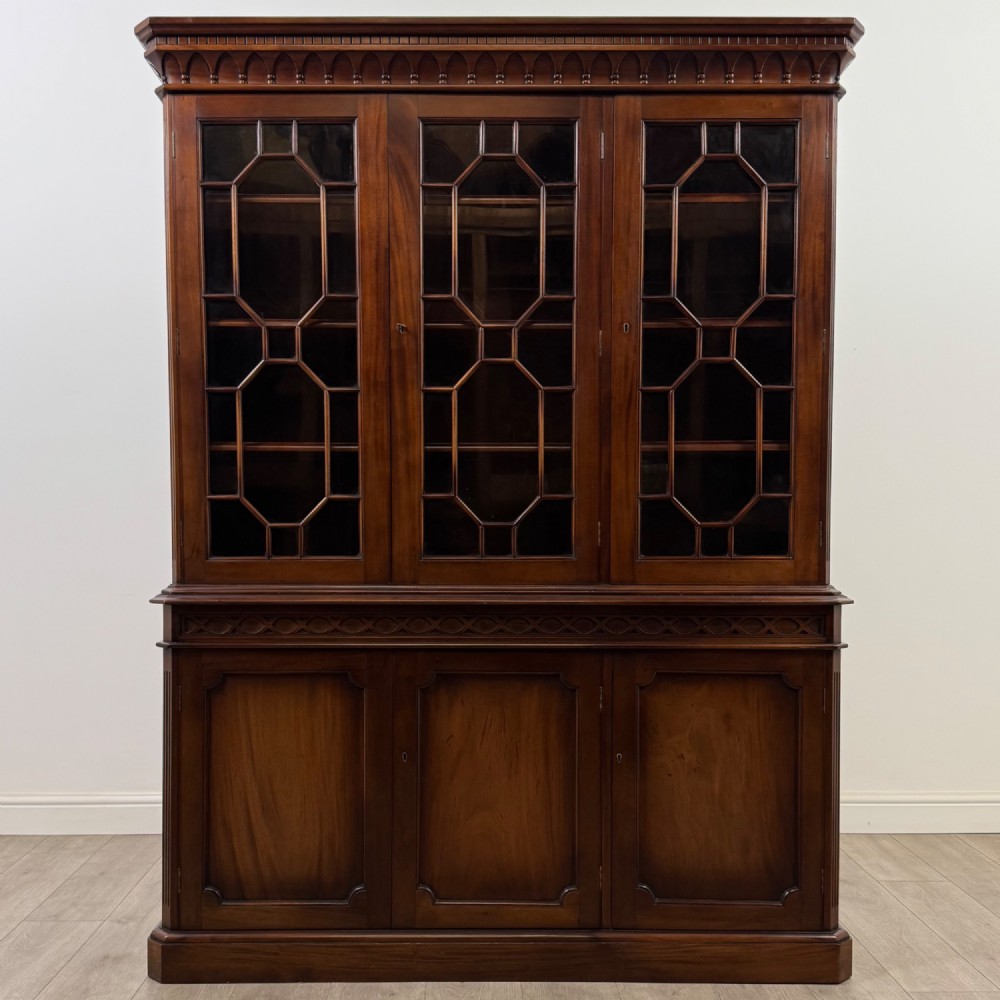 Antique 20th Century Large Mahogany Bookcase