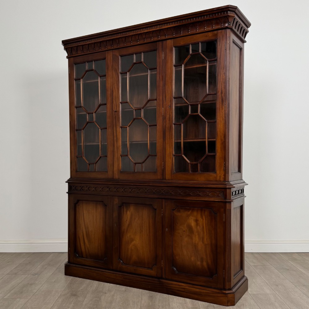Antique 20th Century Large Mahogany Bookcase View III
