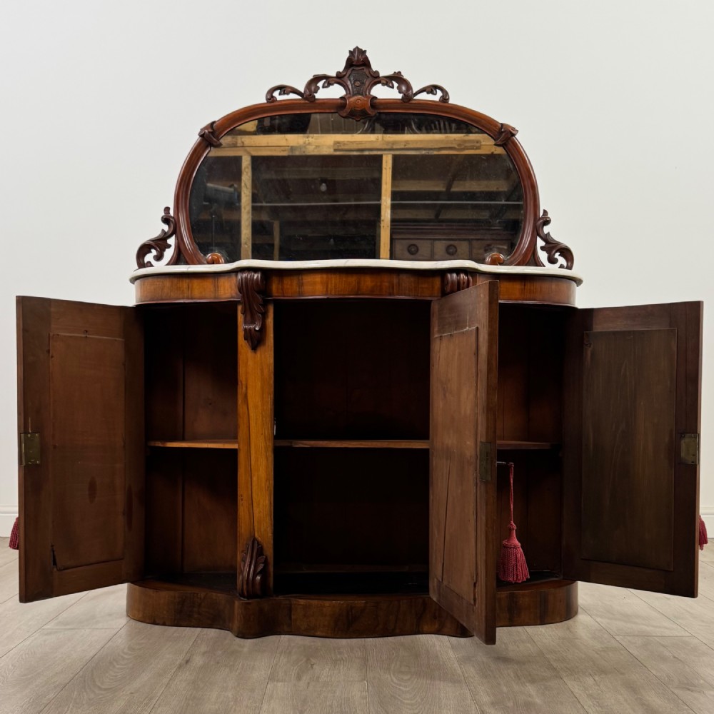 Antique 19th Century Small Victorian Sideboard In Rosewood View II