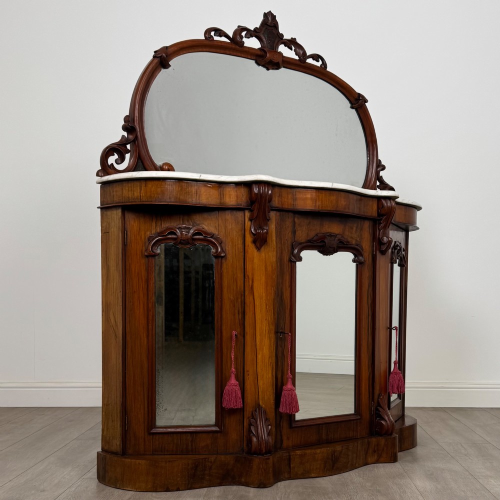 Antique 19th Century Small Victorian Sideboard In Rosewood View VII
