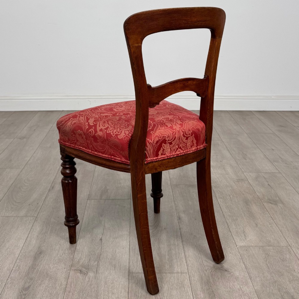 Antique 19th Century Victorian Set Of 4 Oak Dining Chairs View III