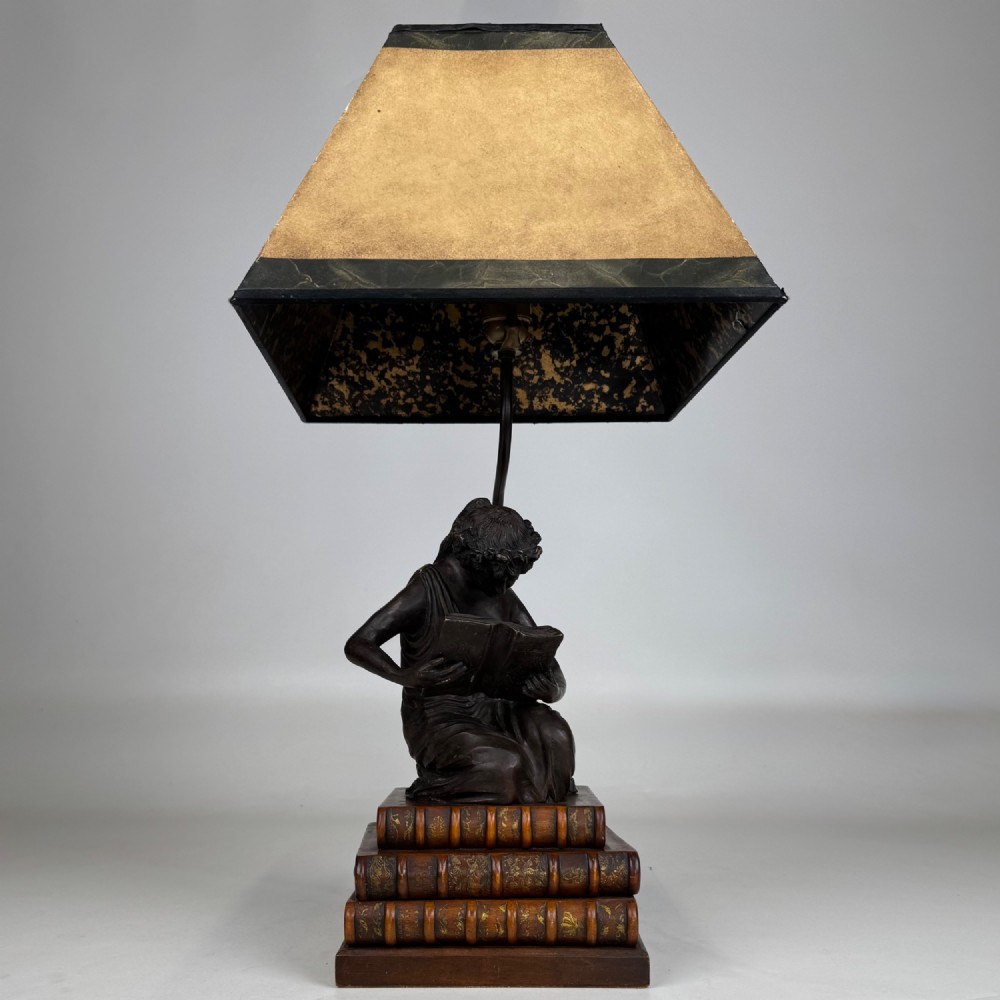 Antique 19th Century Decorative Bronze Table Lamp View II