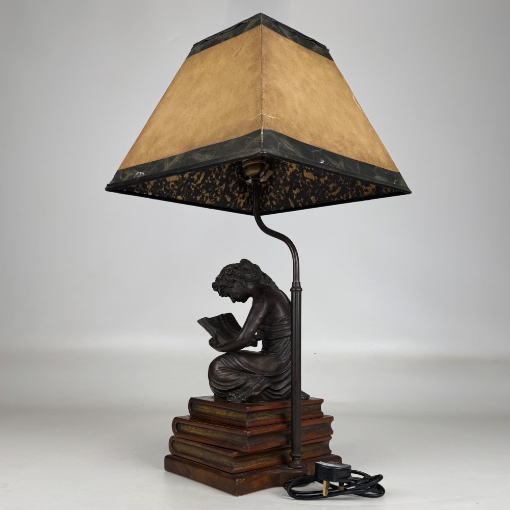 Antique 19th Century Decorative Bronze Table Lamp View IV