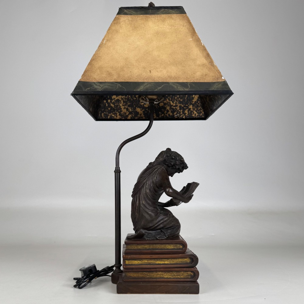 Antique 19th Century Decorative Bronze Table Lamp View VII