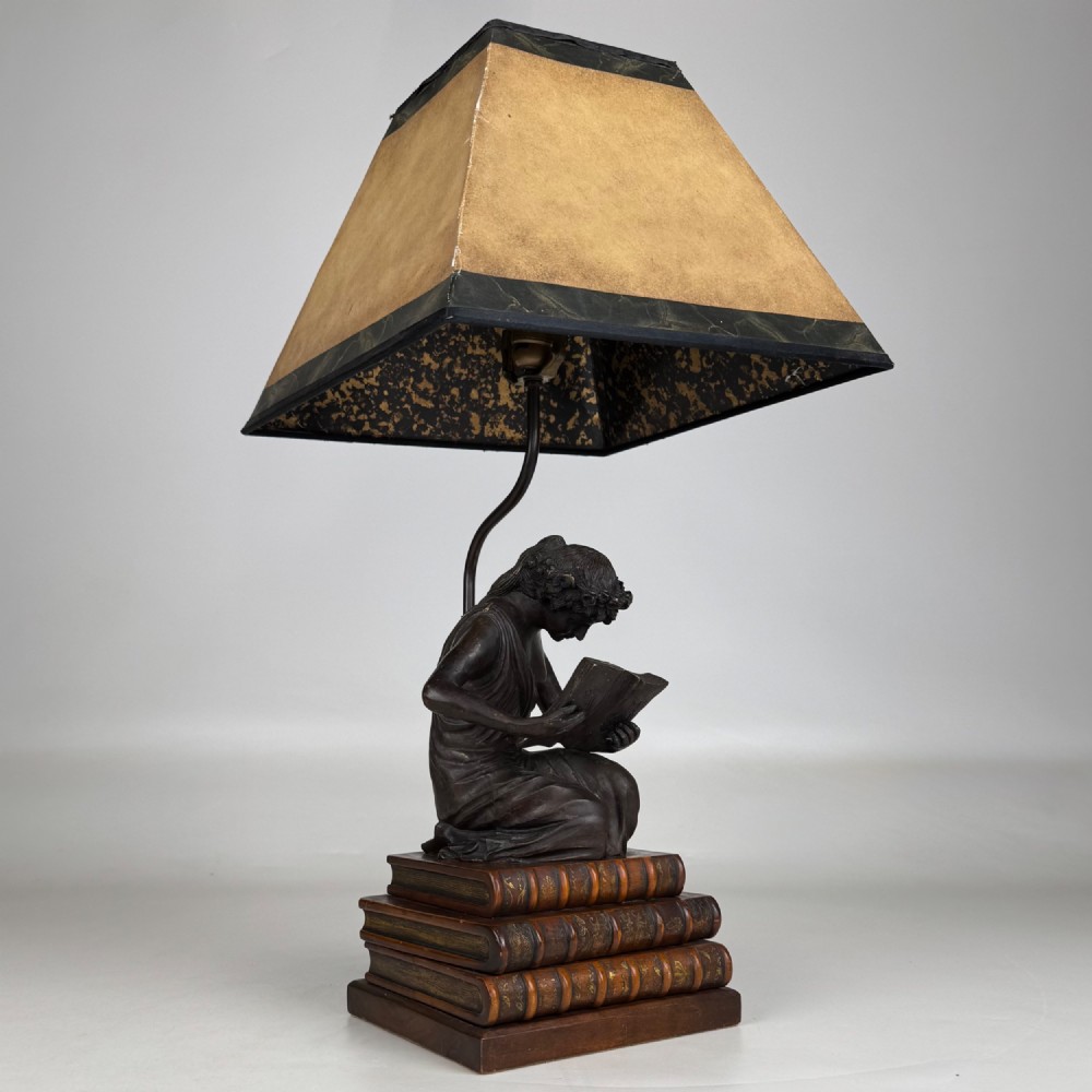 Antique 19th Century Decorative Bronze Table Lamp View VIII