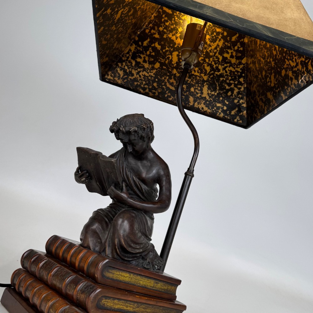 Antique 19th Century Decorative Bronze Table Lamp View IX