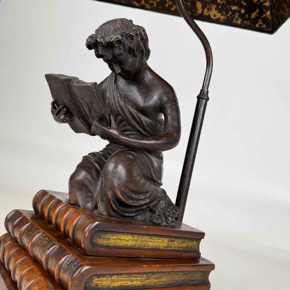 Antique 19th Century Decorative Bronze Table Lamp View X