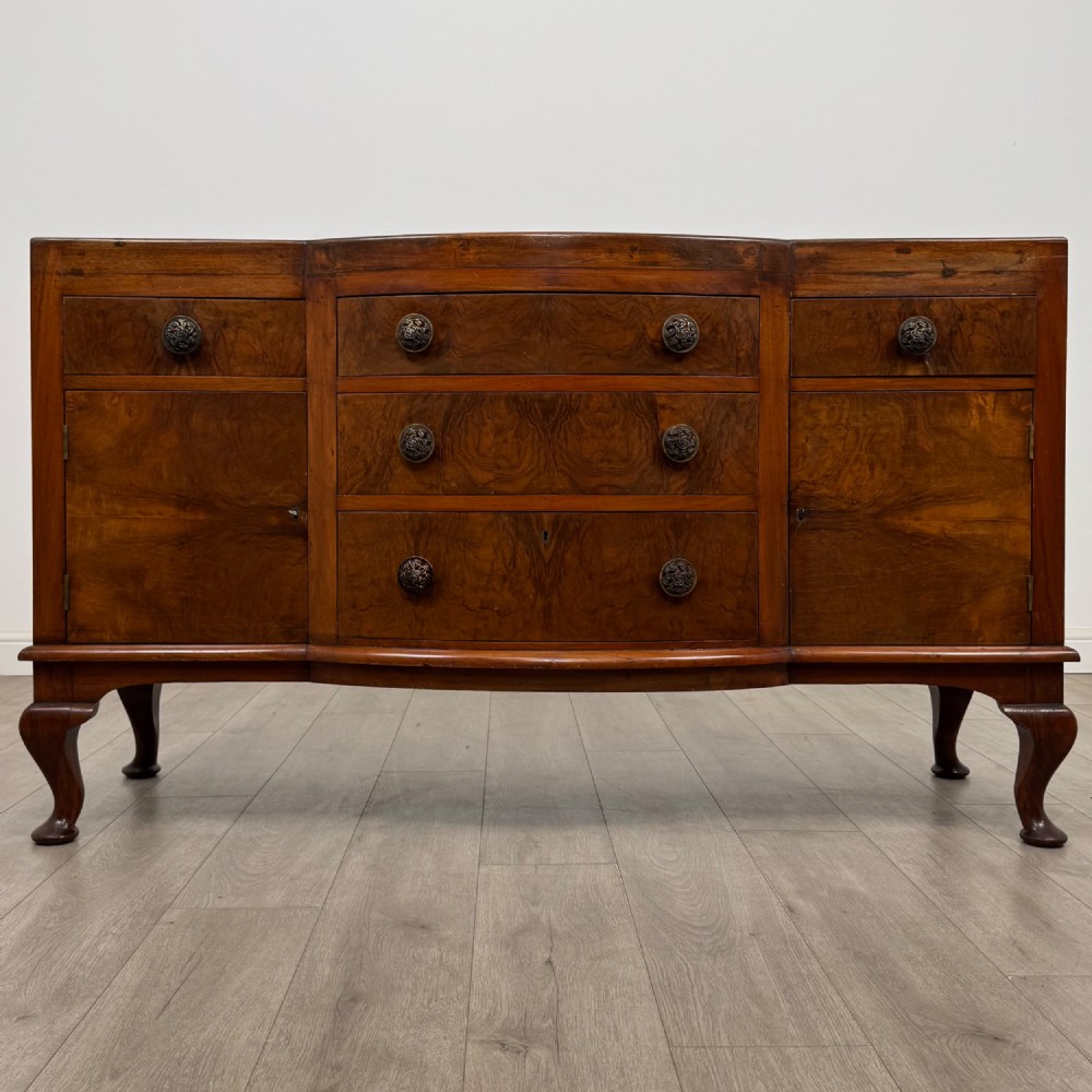 Antique 20th Century Sideboard In Burr Walnut