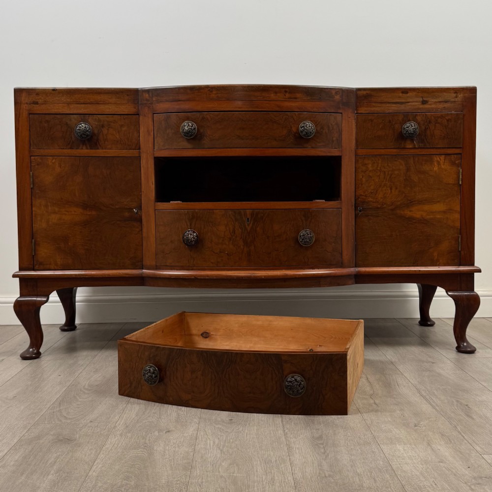 Antique 20th Century Sideboard In Burr Walnut View XI