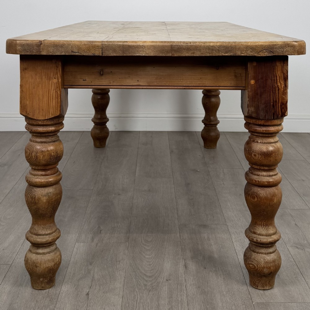 Antique 20th Century Farmhouse Dining Table With 6 Chairs View IV