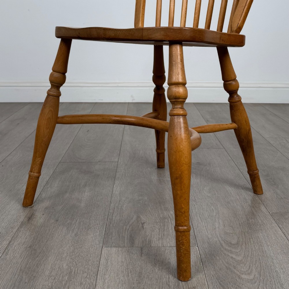 Antique 20th Century Set Of 6 Ash Windsor Dining Chairs View V
